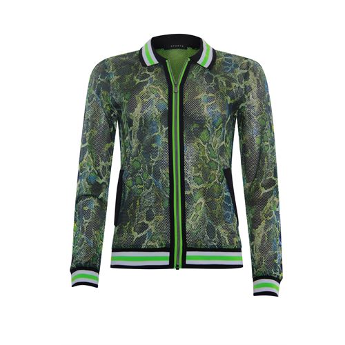RS Sports ladieswear pullovers & vests - jacket printed mesh polocollar. available in size  (blue,multicolor,olive)