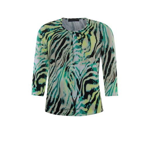 Roberto Sarto ladieswear t-shirts & tops - t-shirt blouson. available in size  (brown,green,multicolor,yellow)