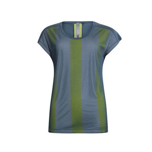 Poools ladieswear t-shirts & tops - t-shirt netting front. available in size  (blue)