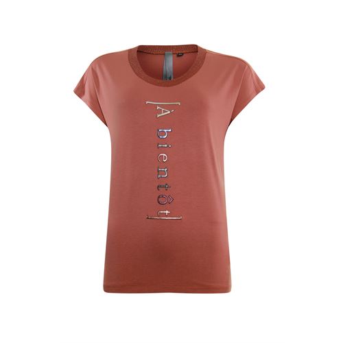 Poools dameskleding t-shirts & tops - t-shirt metallic  bientot. beschikbaar in maat  (oranje)