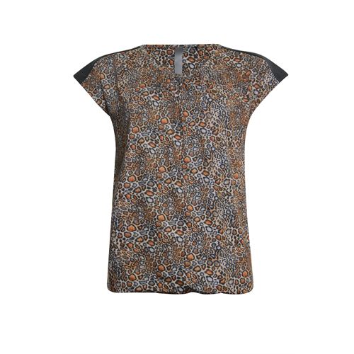 Poools dameskleding t-shirts & tops - t-shirt print, plain shoulder. beschikbaar in maat  (multicolor)