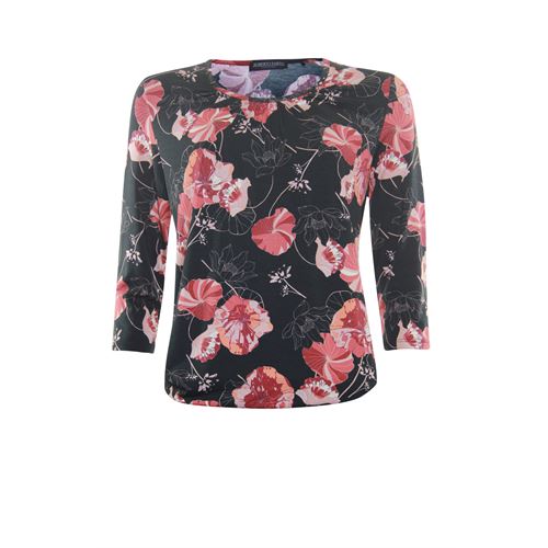 Roberto Sarto dameskleding t-shirts & tops - t-shirt blousonmodel. beschikbaar in maat  (ecru,multicolor,rood,zwart)