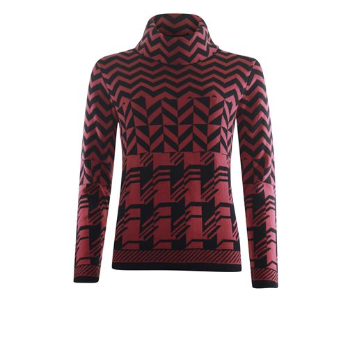 Roberto Sarto ladieswear pullovers & vests - pullover rolcollar l/s. available in size  (black,multicolor,red)