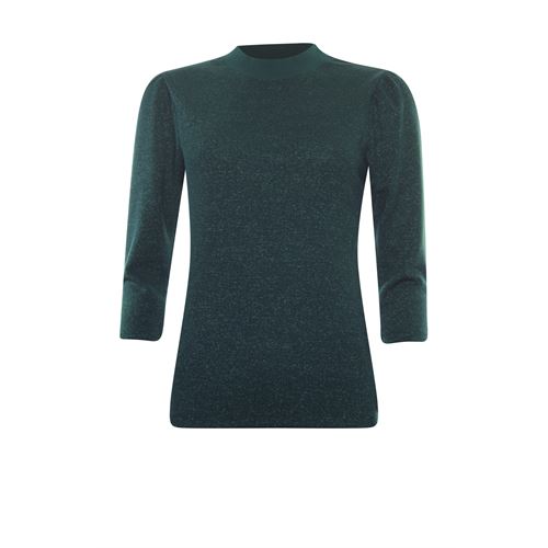 Anotherwoman ladieswear t-shirts & tops - lurex top 3/4 sleeve. available in size  (green)