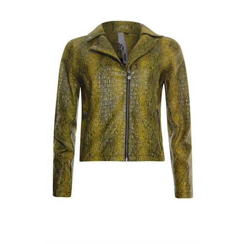 Poools dameskleding jassen & blazers - jacket croco. beschikbaar in maat 36,38,40,42,44,46 (olijf)