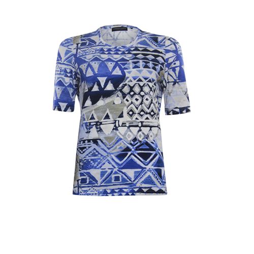 Roberto Sarto dameskleding t-shirts & tops - t-shirt ronde hals. beschikbaar in maat  (blauw,bruin,ecru,multicolor)