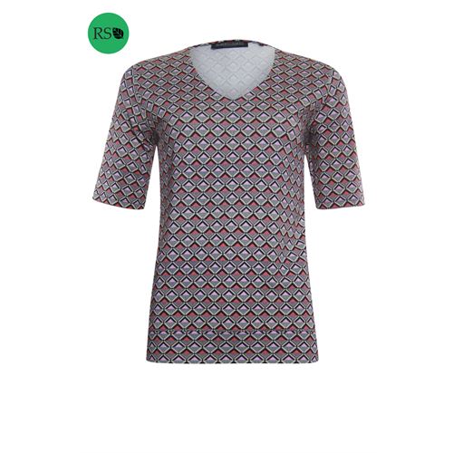 Roberto Sarto dameskleding t-shirts & tops - t-shirt v-hals. beschikbaar in maat  (multicolor)