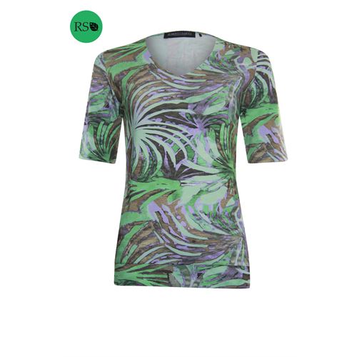 Roberto Sarto ladieswear t-shirts & tops - t-shirt v-neck. available in size  (green,multicolor,olive)