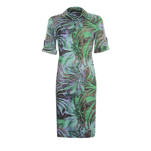 Roberto Sarto dameskleding jurken - polo jurk met print. beschikbaar in maat  (groen,multicolor,olijf)