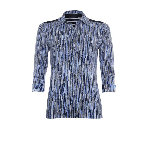 Roberto Sarto dameskleding t-shirts & tops - polo-shirt 3/4 mouw. beschikbaar in maat  (blauw,multicolor)