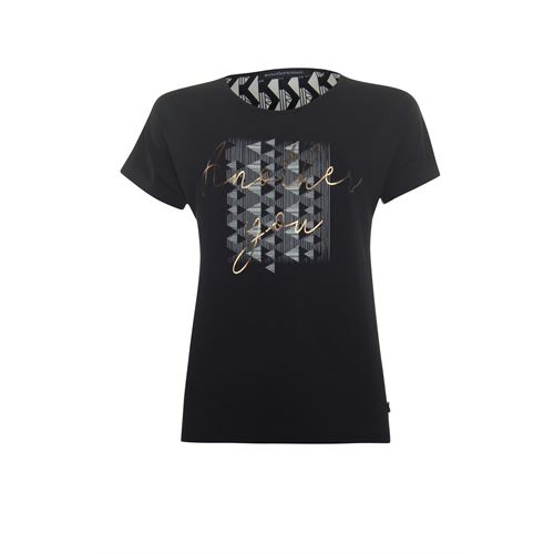 Anotherwoman ladieswear t-shirts & tops - t-shirt o-neck. available in size  (black,multicolor)
