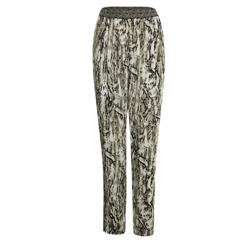 Anotherwoman dameskleding broeken - broek met print. beschikbaar in maat  (bruin,multicolor)