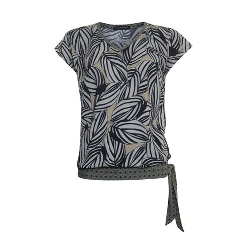 Anotherwoman ladieswear t-shirts & tops - t-shirt with bow. available in size 36 (black,multicolor,off-white)