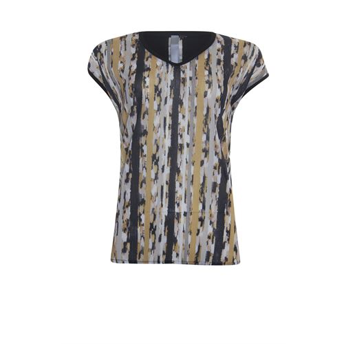 Poools dameskleding t-shirts & tops - t-shirt front print. beschikbaar in maat 42,44 (zwart)
