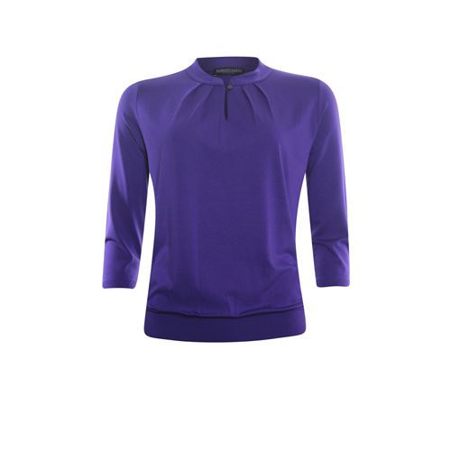 Roberto Sarto ladieswear t-shirts & tops - blouson stand-up collar, 3/4 sleeves. available in size 46 (purple)