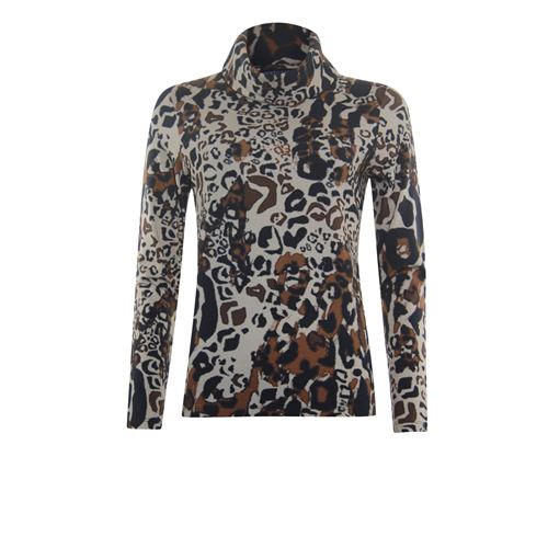 Roberto Sarto ladieswear t-shirts & tops - t-shirt rollcollar printed. available in size  (black,brown,multicolor)