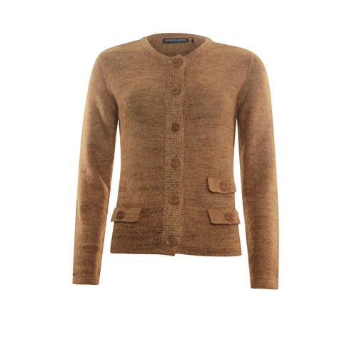 Roberto Sarto dameskleding truien & vesten - mohairmix vest met ronde hals. beschikbaar in maat  (bruin)