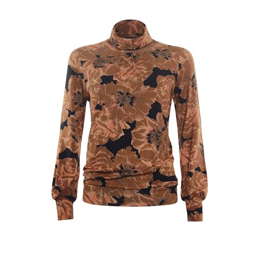 Roberto Sarto ladieswear t-shirts & tops - t-shirt rollcollar pritned. available in size  (black,brown,multicolor)