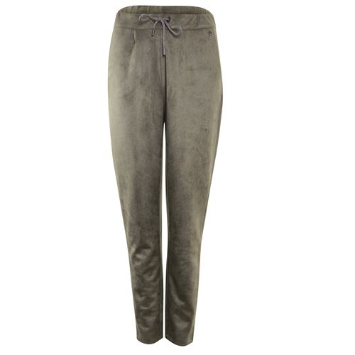 Poools dameskleding broeken - broek suede look. beschikbaar in maat 38 (bruin)