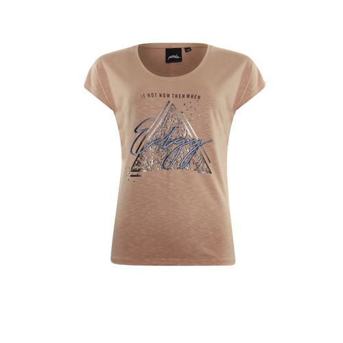 Poools dameskleding t-shirts & tops - t-shirt edgy. beschikbaar in maat 38,42,44,46 (bruin)