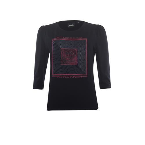 Poools dameskleding t-shirts & tops - t-shirt square. beschikbaar in maat 36,46 (zwart)