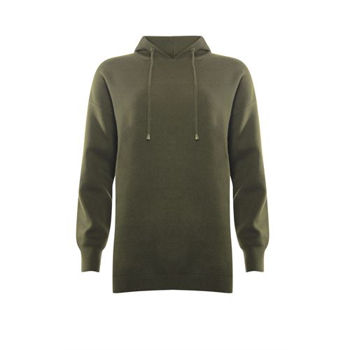 Poools dameskleding truien & vesten - sweater hood. beschikbaar in maat  (olijf)