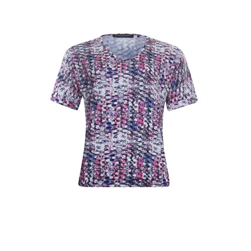 Roberto Sarto ladieswear t-shirts & tops - t-shirt blouson v-neck printed. available in size  (multicolor,pink)
