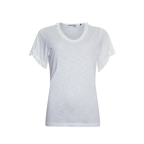 Anotherwoman dameskleding t-shirts & tops - t-shirt volant mouw. beschikbaar in maat 36,38,40,42,44,46 (wit)