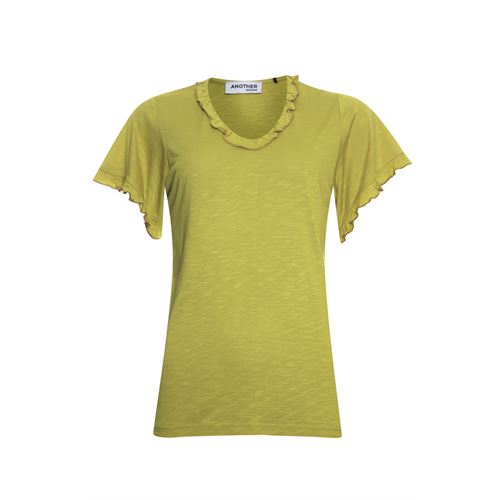 Anotherwoman dameskleding t-shirts & tops - t-shirt volant mouw. beschikbaar in maat 36 (geel)