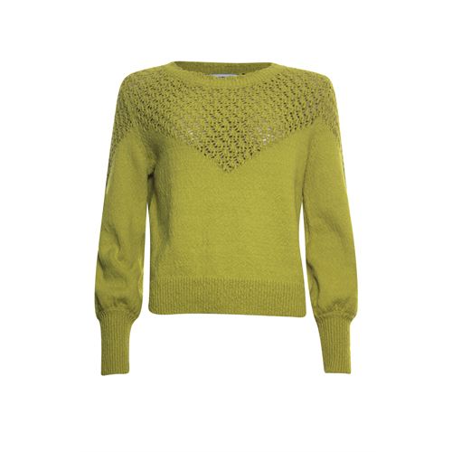 Anotherwoman ladieswear pullovers & vests - pullover open knit o-neck l/s. available in size 36,38,40,42,44,46 (yellow)