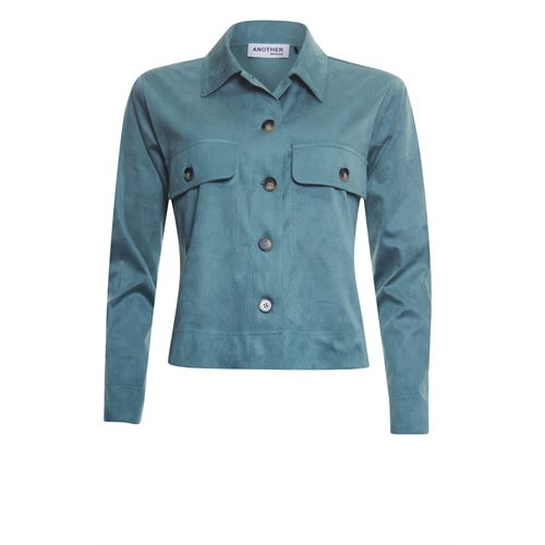 Anotherwoman dameskleding jassen & blazers - jasje fake suede zakken l/m. beschikbaar in maat 38,44,46 (blauw)