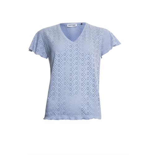 Anotherwoman dameskleding t-shirts & tops - t-shirt broderie jersey vlindermouw. mix 36 (blauw)