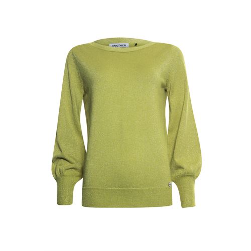 Anotherwoman dameskleding truien & vesten - pullover boothals ruime mouw. mix  (geel)