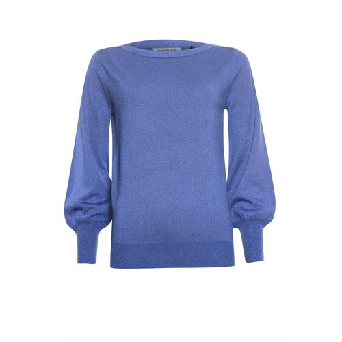 Anotherwoman dameskleding truien & vesten - pullover boothals ruime mouw. mix  (blauw)