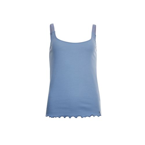 Poools dameskleding t-shirts & tops - top rib. mix 38,46 (blauw)