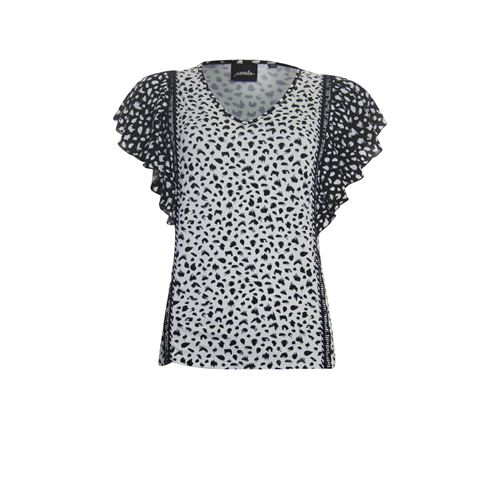 Poools dameskleding t-shirts & tops - t-shirt contrast. beschikbaar in maat 36,38,40,42 (multicolor)