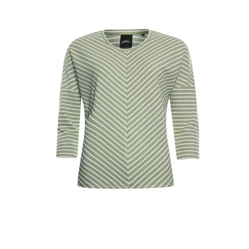 Poools dameskleding truien & vesten - sweater stripe. mix 38,40,42,46 (groen)