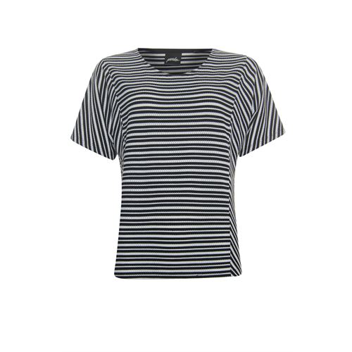 Poools dameskleding t-shirts & tops - t-shirt stripe. beschikbaar in maat 36,44 (zwart)