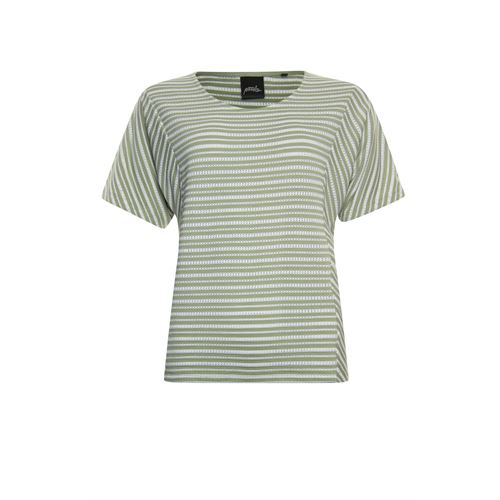 Poools ladieswear t-shirts & tops - t-shirt stripe. available in size 44 (green)