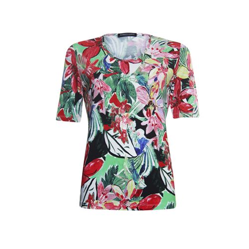 Roberto Sarto dameskleding t-shirts & tops - t-shirt met ronde hals en print. mix 38 (multicolor)