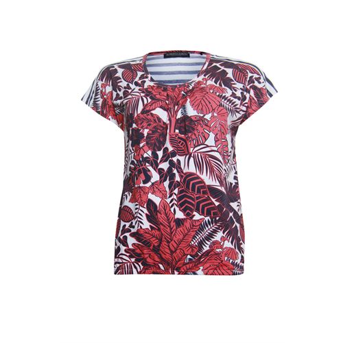 Roberto Sarto dameskleding t-shirts & tops - blouson shirt met v-hals en print. beschikbaar in maat 38,40,42,44,46,48 (multicolor)