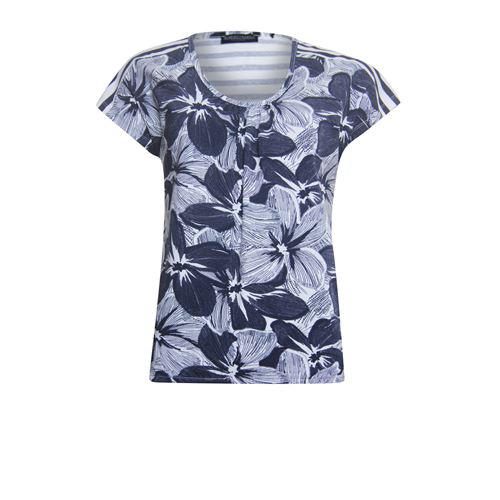 Roberto Sarto dameskleding t-shirts & tops - blouson shirt met v-hals en print. beschikbaar in maat 38,40,42,44,46 (multicolor)