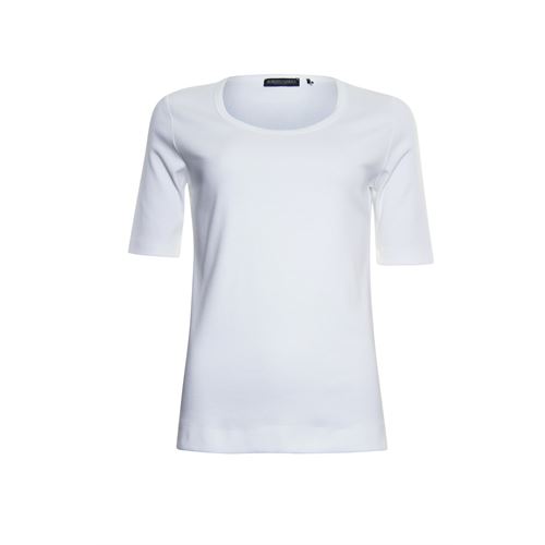 Roberto Sarto dameskleding t-shirts & tops - t-shirt uni  met ronde hals. beschikbaar in maat 38,48 (wit)