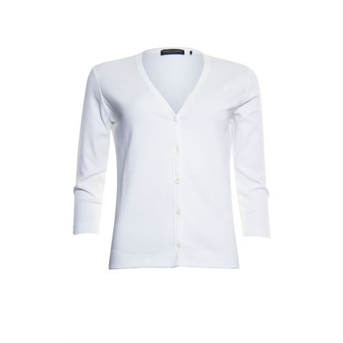 Roberto Sarto dameskleding truien & vesten - vestje met v-hals en 3/4 mouw. beschikbaar in maat 44,46,48 (wit)