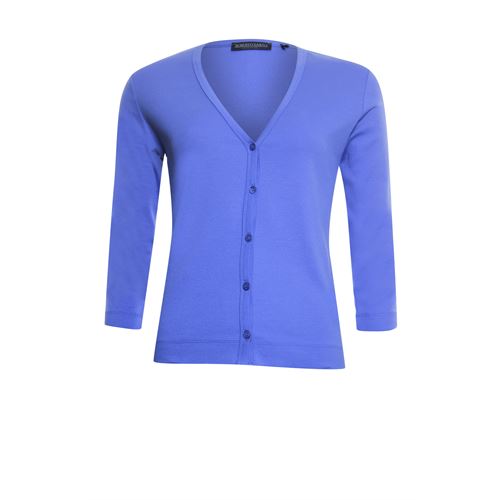 Roberto Sarto dameskleding truien & vesten - vestje met v-hals en 3/4 mouw. mix  (blauw)