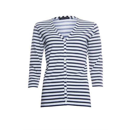 Roberto Sarto ladieswear pullovers & vests - cardigan striped with v-neck and 3/4 sleeves. available in size 38,40,42,44,46,48 (multicolor)