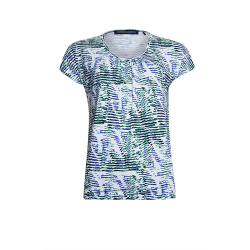 Roberto Sarto dameskleding t-shirts & tops - blouson shirt met ronde hals en print. mix  (multicolor)
