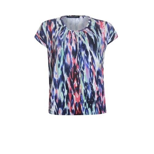 Roberto Sarto dameskleding t-shirts & tops - blouson shirt met ronde hals en print. mix  (multicolor)