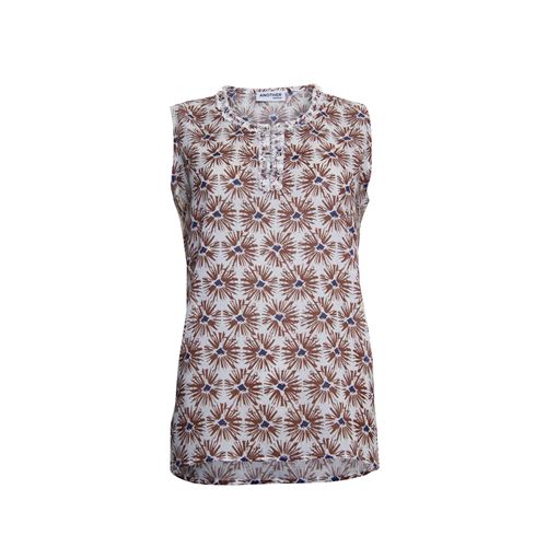Anotherwoman ladieswear blouses & tunics - sleeveless blouse with ruffles and print. available in size 36,38,40,42 (multicolor)