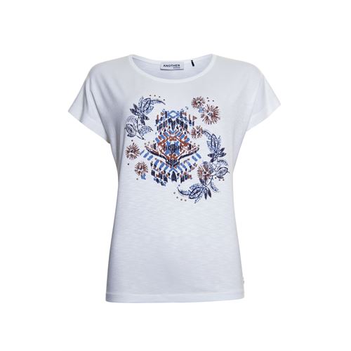 Anotherwoman ladieswear t-shirts & tops - t-shirt o-neck with artwork. available in size 36,38,40,42,44,46 (multicolor)